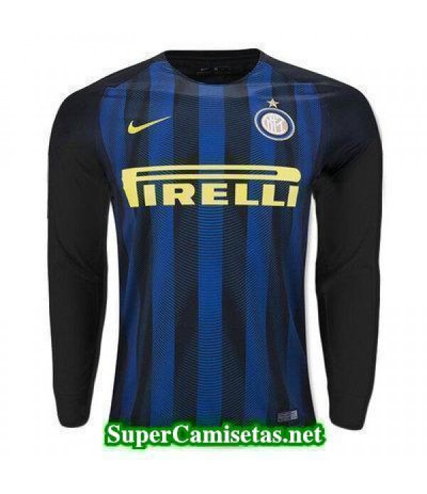Primera Equipacion Camiseta Inter Milan Manga Larga 2016/17