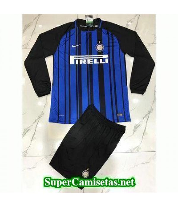 Primera Equipacion Camiseta Inter Milan Manga Larga 2017/18