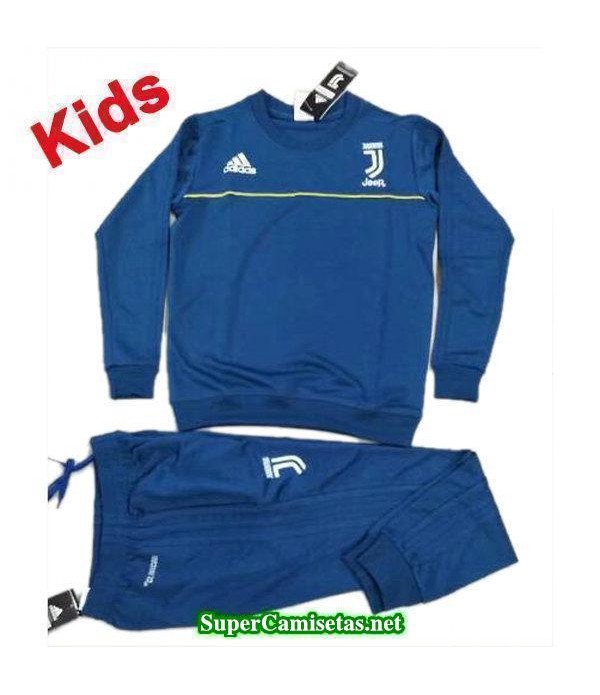 Camiseta entrenamiento Juventus Ninos ML Azul 2017 2018