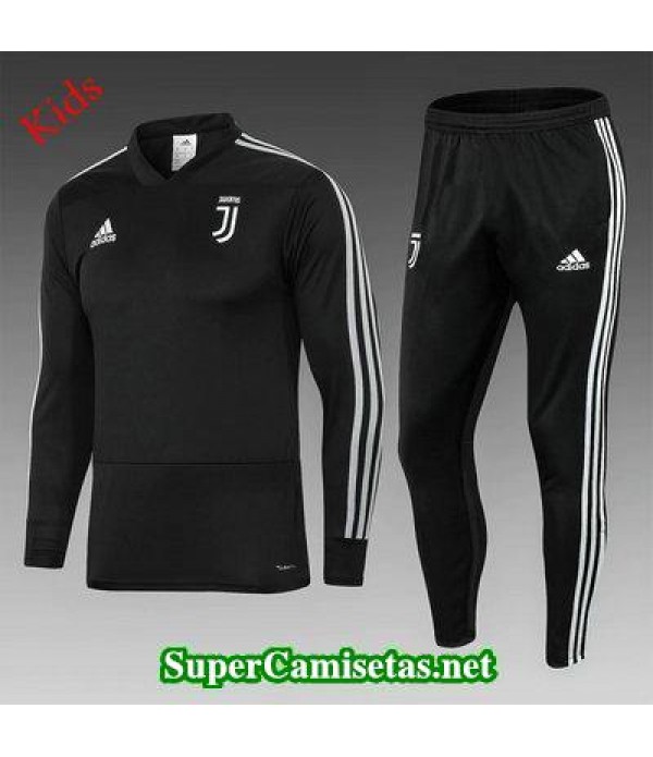 Camiseta entrenamiento Juventus Ninos ML Negro 2018 2019