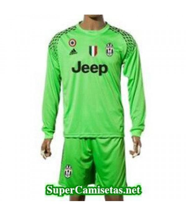 Portero Equipacion Camiseta Juventus Manga Larga verde 2016/17