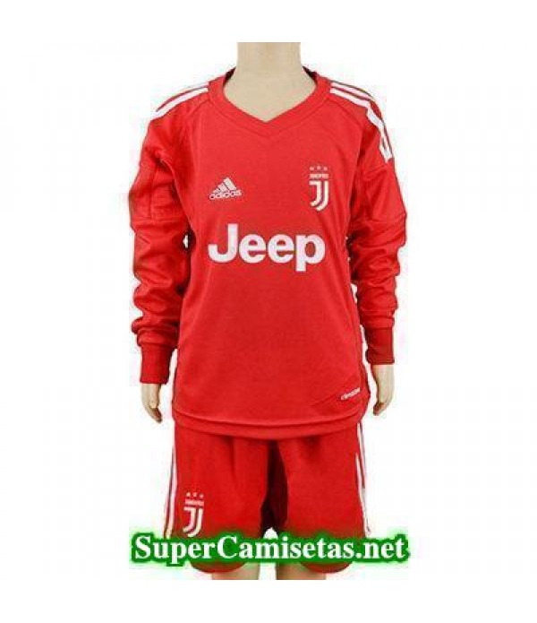 Portero Equipacion Camiseta Juventus ML Ninos Rojo 2017/18